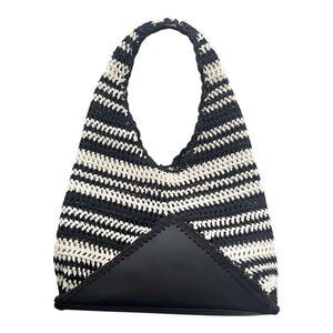 Ancient Greek Sandals Hipissa Medium Bag Black White